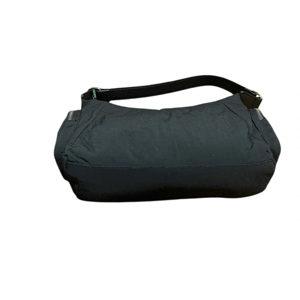 Wild Fable Black Nylon Shoulder Bag with Silver Accents 13 x 9 “ new - Picture 3 of 8